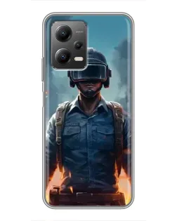 Чехол для Xiaomi POCO X5 (5G) с картинкой «PUBG — реалистичный герой»