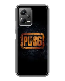 Чехол для Xiaomi POCO X5 (5G) с картинкой «PUBG — золотой логотип»