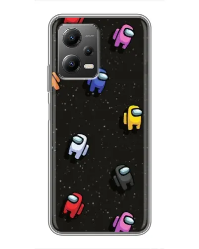 Чехол для Xiaomi POCO X5 (5G) с картинкой «Космический паттерн Among Us»