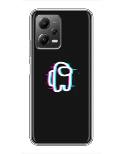 Чехол для Xiaomi POCO X5 (5G) с картинкой «Among Us неон»