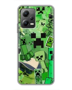 Чехол для Xiaomi POCO X5 (5G) с картинкой «Криперы Minecraft»