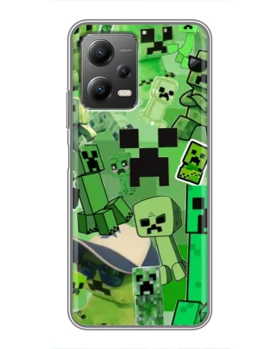 Чехол для Xiaomi POCO X5 (5G) с картинкой «Криперы Minecraft»