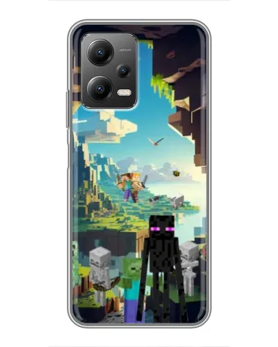Чехол для Xiaomi POCO X5 (5G) с картинкой «Эндермен в лесу»