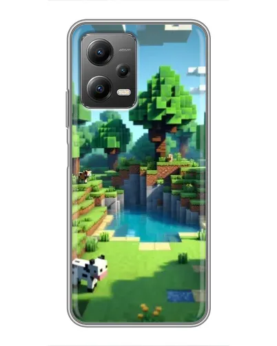 Чехол для Xiaomi POCO X5 (5G) с картинкой «Minecraft летний день»