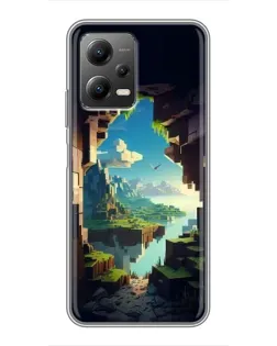 Чехол для Xiaomi POCO X5 (5G) с картинкой «Вид из пещеры»