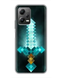 Чехол для Xiaomi POCO X5 (5G) с картинкой «Алмазный меч неон»