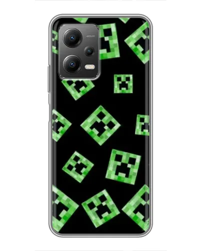 Чехол для Xiaomi POCO X5 (5G) с картинкой «Паттерн с криперами»