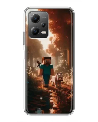 Чехол для Xiaomi POCO X5 (5G) с картинкой «Стив в лесу»