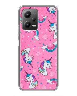 Чехол для Xiaomi POCO X5 (5G) с картинкой «Unicorn паттерн розовый» Чехол для Xiaomi POCO X5 (5G) с картинкой «Unicorn паттерн розовый»