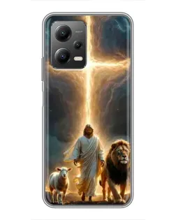 Чехол для Xiaomi POCO X5 (5G) с картинкой «Лев Иуды и Свет»