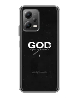 Чехол для Xiaomi POCO X5 (5G) с картинкой «GOD — Бог над всем»