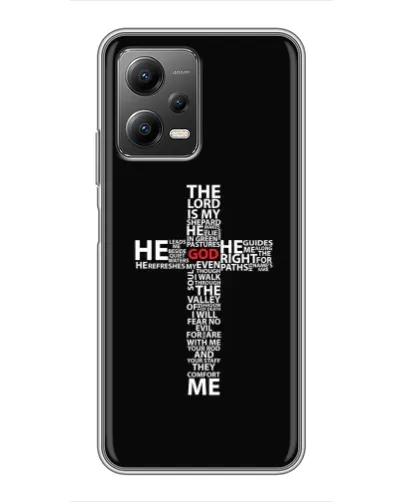Чехол для Xiaomi POCO X5 (5G) с картинкой «Текстовый крест» Чехол для Xiaomi POCO X5 (5G) с картинкой «Текстовый крест»