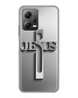 Чехол для Xiaomi POCO X5 (5G) с картинкой «Металлический крест Jesus» Чехол для Xiaomi POCO X5 (5G) с картинкой «Металлический крест Jesus»