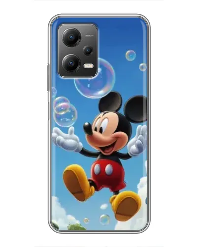 Чехол для Xiaomi POCO X5 (5G) с картинкой «Mickey и мыльные пузыри»