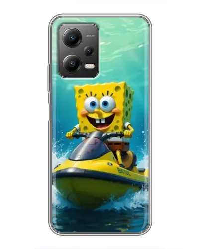 Чехол для Xiaomi POCO X5 (5G) с картинкой «Спанч Боб на гидроцикле» Чехол для Xiaomi POCO X5 (5G) с картинкой «Спанч Боб на гидроцикле»