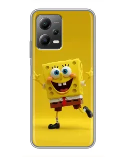 Чехол для Xiaomi POCO X5 (5G) с картинкой «Позитивный Губка Боб»