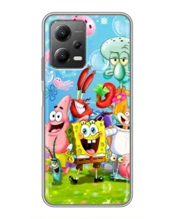 Чехол для Xiaomi POCO X5 (5G) с картинкой «Губка Боб и друзья» Чехол для Xiaomi POCO X5 (5G) с картинкой «Губка Боб и друзья»