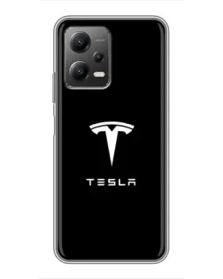 Чохол для Xiaomi POCO X5 (5G) з картинкою «Tesla White Logo» Чохол для Xiaomi POCO X5 (5G) з картинкою «Tesla White Logo»