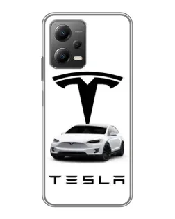 Чохол для Xiaomi POCO X5 (5G) з картинкою «Tesla White Style» Чохол для Xiaomi POCO X5 (5G) з картинкою «Tesla White Style»