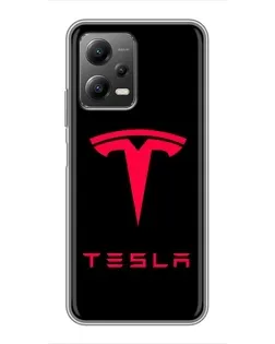 Чохол для Xiaomi POCO X5 (5G) з картинкою «Tesla Red Logo» Чохол для Xiaomi POCO X5 (5G) з картинкою «Tesla Red Logo»