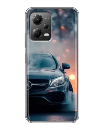 Чехол для Xiaomi POCO X5 (5G) с картинкой «Mercedes — ночной город»