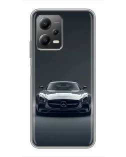 Чехол для Xiaomi POCO X5 (5G) с картинкой «Mercedes на черном»