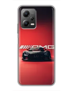 Чехол для Xiaomi POCO X5 (5G) с картинкой «Mercedes AMG — красная линия»