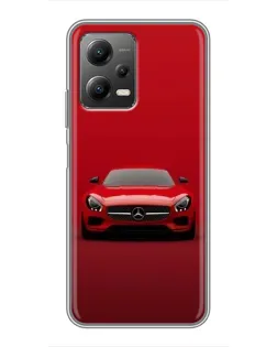 Чехол для Xiaomi POCO X5 (5G) с картинкой «Красный Mercedes AMG»