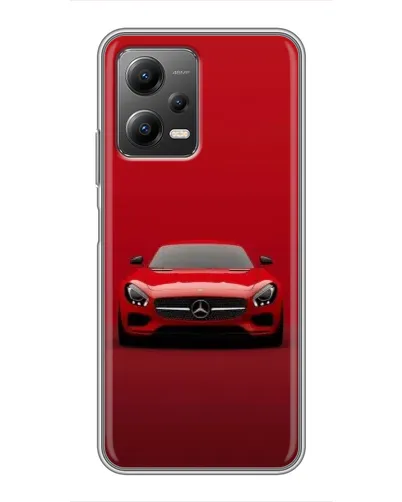 Чехол для Xiaomi POCO X5 (5G) с картинкой «Красный Mercedes AMG»