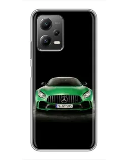 Чехол для Xiaomi POCO X5 (5G) с картинкой «Mercedes — неоновый лого»