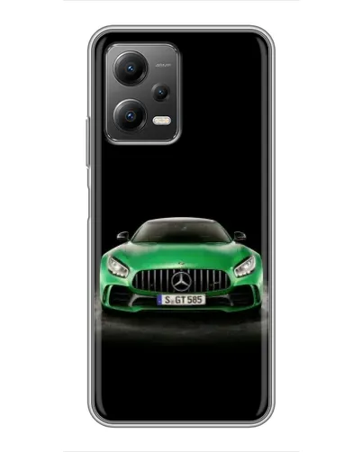 Чехол для Xiaomi POCO X5 (5G) с картинкой «Mercedes — неоновый лого»