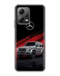 Чехол для Xiaomi POCO X5 (5G) с картинкой «Mercedes G-Class красный»