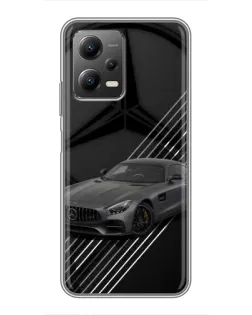 Чехол для Xiaomi POCO X5 (5G) с картинкой «Mercedes AMG — графика»