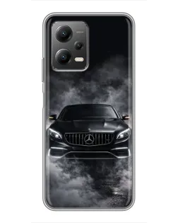Чехол для Xiaomi POCO X5 (5G) с картинкой «Mercedes в дыму»