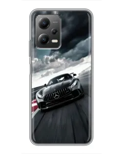 Чехол для Xiaomi POCO X5 (5G) с картинкой «Гоночный Mercedes AMG»