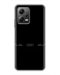 Чехол для Xiaomi POCO X5 (5G) с картинкой «Audi — световой подпись»