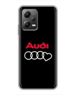 Чехол для Xiaomi POCO X5 (5G) с картинкой «Логотип Audi Heart»