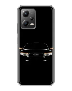 Чехол для Xiaomi POCO X5 (5G) с картинкой «Audi — ночной контур»