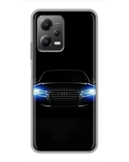 Чехол для Xiaomi POCO X5 (5G) с картинкой «Audi в неоне»
