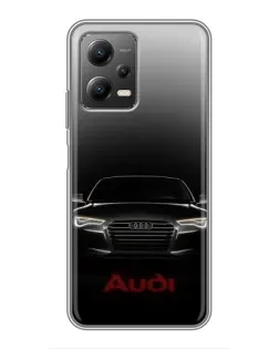 Чехол для Xiaomi POCO X5 (5G) с картинкой «Audi — градиентный контур»