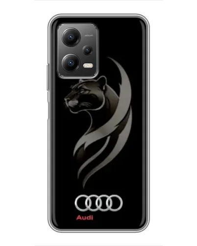 Чехол для Xiaomi POCO X5 (5G) с картинкой «Графика — пантера и Audi»