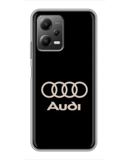 Чехол для Xiaomi POCO X5 (5G) с картинкой «Audi — золотой логотип»
