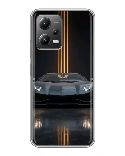 Чехол для Xiaomi POCO X5 (5G) с картинкой «Lamborghini золотые линии»