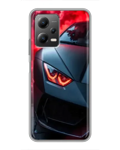 Чехол для Xiaomi POCO X5 (5G) с картинкой «Lamborghini красное сияние»