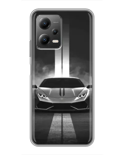 Чехол для Xiaomi POCO X5 (5G) с картинкой «Lamborghini симметрия дорог»