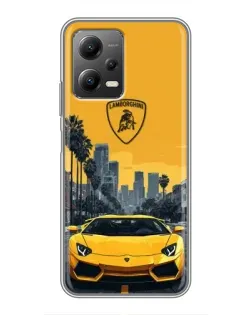 Чехол для Xiaomi POCO X5 (5G) с картинкой «Желтый Lamborghini город» Чехол для Xiaomi POCO X5 (5G) с картинкой «Желтый Lamborghini город»