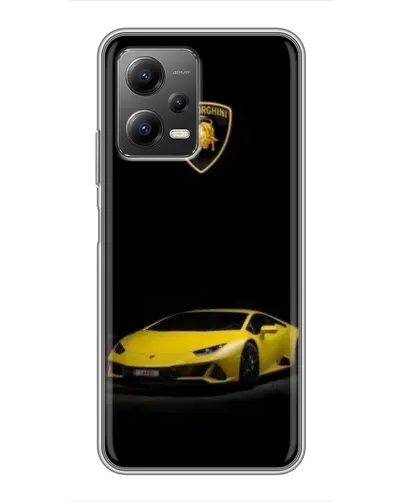 Чехол для Xiaomi POCO X5 (5G) с картинкой «Lamborghini желтый акцент»