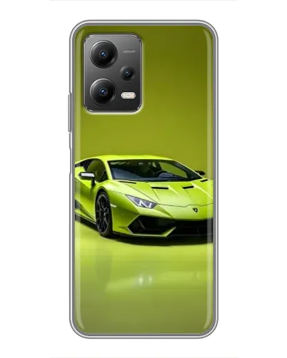Чехол для Xiaomi POCO X5 (5G) с картинкой «Салатовый Lamborghini Huracan»