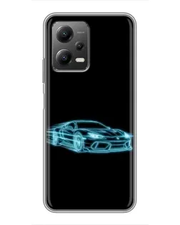 Чехол для Xiaomi POCO X5 (5G) с картинкой «Неоновый контур Lamborghini» Чехол для Xiaomi POCO X5 (5G) с картинкой «Неоновый контур Lamborghini»