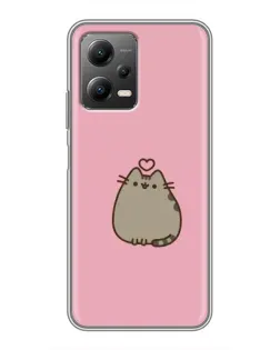 Чехол для Xiaomi POCO X5 (5G) с картинкой «Pusheen сердце»